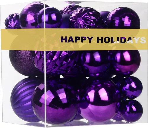 Vista 138 de Esferas pequeñas de Navidad de bronce y dorado de 1.6 pulgadas, adornos para decoración de árbol de Navidad, bolas colgantes inastillables