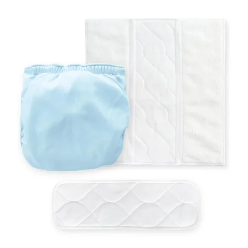 Vista 9 de Amazing Baby SmartNappy Cubre pañal de mezclilla NextGen Hybrid Azul pastel