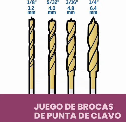 Vista 2 de Dremel 631 - Juego de brocas Brad Point (4 piezas)