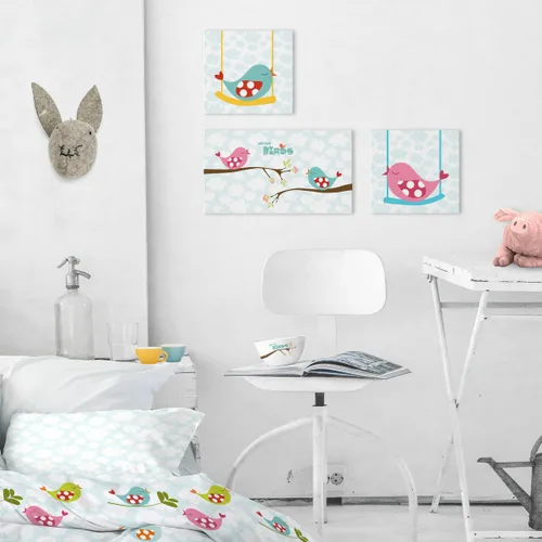 Vista 3 de Lienzo HappyFriday Mr Fox Little birds