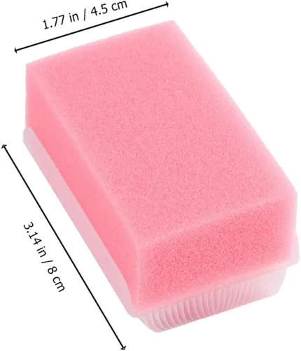 Vista 5 de Cepillo de esponja de masaje de entrenamiento sensorial, 2 piezas, limpiador corporal suave para portátil y ligero para ducha y baño, promueve