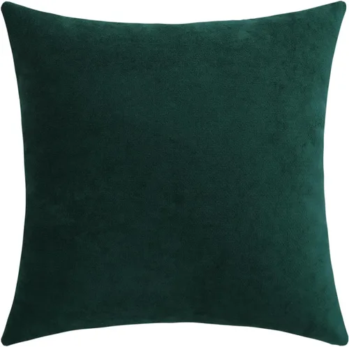 Vista 39 de Jeneoo - Fundas de almohada decorativas rojas brillantes de chenilla suave, fundas de cojín cómodas y sólidas para sofá de sala de estar