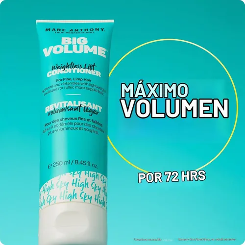 Vista 3 de Marc Anthony Acondicionador voluminizador de gran volumen para cabello fino