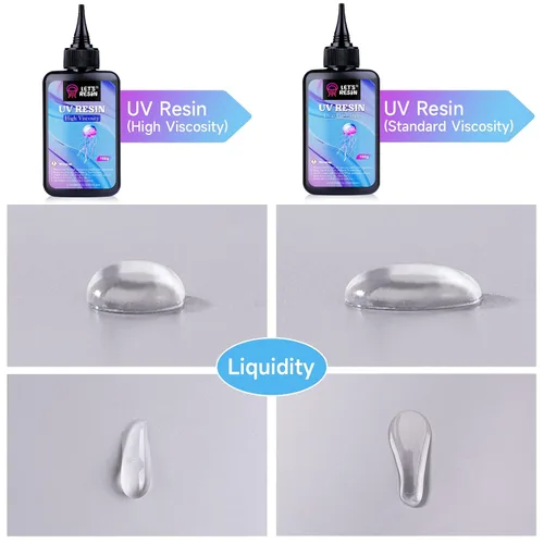 Vista 2 de Paquete de linterna UV y kit de resina UV gruesa transparente de alta viscosidad de 7.05 oz
