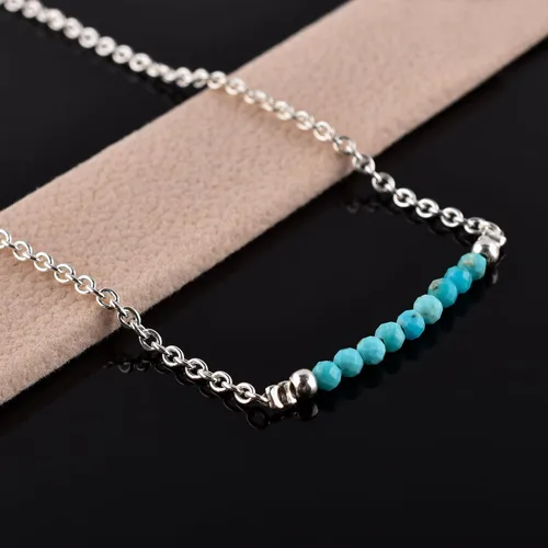 Vista 49 de YANARA Pulsera de tobillo para mujer, piedra de nacimiento natural, cuentas de piedras preciosas, tobillera delicada hecha a mano de 9 pulgadas +