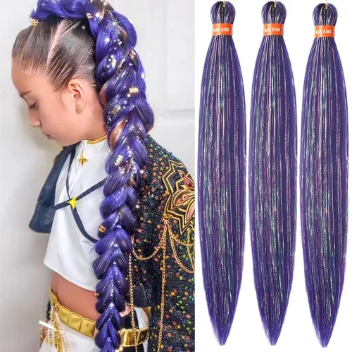 Vista 66 de Cabello trenzado preestirado ombré, extensiones de cabello trenzado sedoso, sin picazón, trenzas de cabello trenzado de ganchillo con textura Yaki