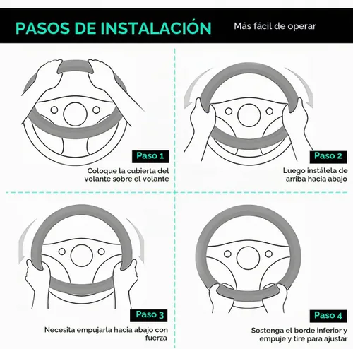 Vista 5 de Funda para volante de automóvil, 15 pulgadas, de piel de microfibra de fibra de carbono, protector elástico para volante, transpirable