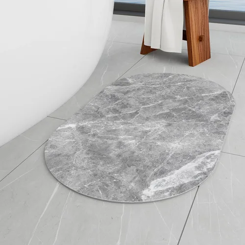 Vista 8 de Hargiis Alfombra de baño suave y absorbente, para ducha y suelo, antideslizante, lavable a máquina, para frente de bañera y ducha