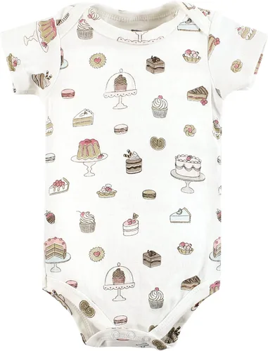 Vista 166 de Hudson Baby baby-girls Cotton Bodysuits 3-pack