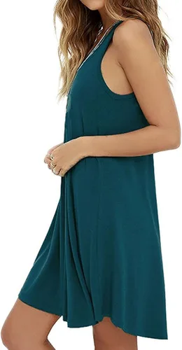 Vista 2 de VIISHOW Vestido de verano para mujer, cuello cuadrado, ajustado, casual, fruncido, entallado, para fiesta, club, cóctel