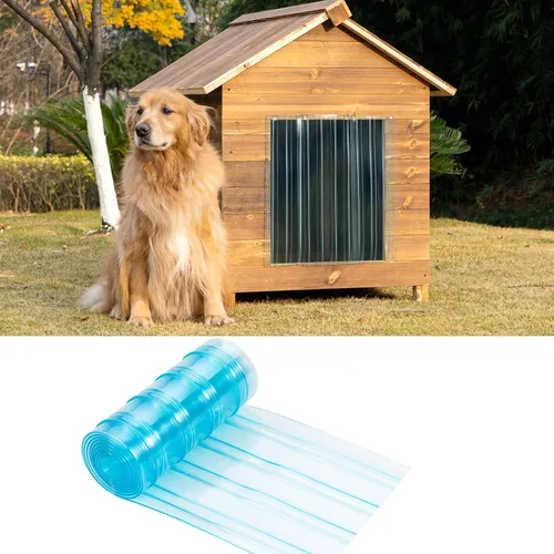 Vista 7 de Uross Solapas de repuesto para puerta de perro, 5.3 pies x 15.7 pulgadas, solapa de puerta de gato de vinilo para perro, solapa de puerta