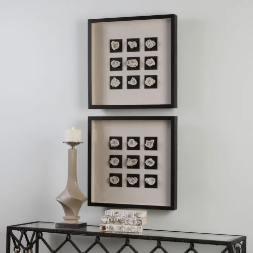 Vista 3 de Uttermost Geode Shadow Box 21 3/4" Cuadrado enmarcado para pared