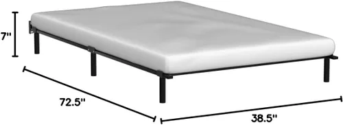 Vista 2 de Zinus Compack 7 pulgadas marco de cama pesado, juegos de colchones cajas , Acero, Negro