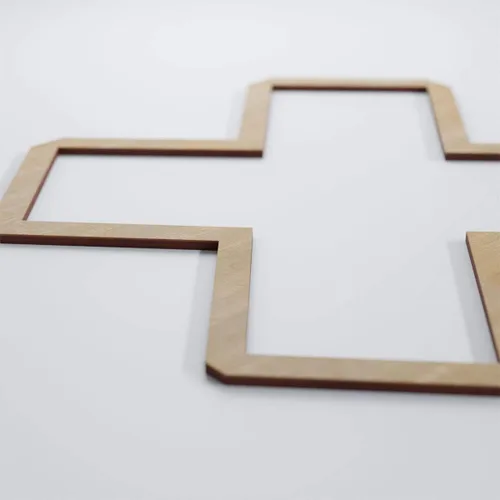 Vista 89 de 7 3/8"W X 7 3/8"H Extra Pequeño Fowler Decorativo Fretwork Madera Paneles De Pared, Aliso