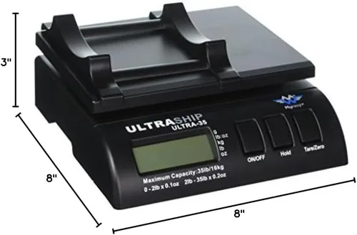 Vista 5 de My Weigh UltraShip - Báscula electrónica de 35 libras, color negro, azul