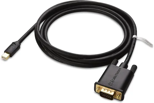 Vista 2 de Cable Matters Cable Mini DisplayPort a VGA (cable Mini DP a VGA) en negro de 6 pies - Compatible con Thunderbolt y Thunderbolt 2