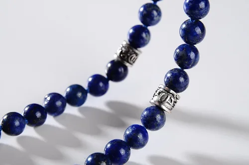Vista 4 de Mala para meditación budista Collar de cuentas para mujer, hombre, Mala de pulsera, collar de cuentas para la oración