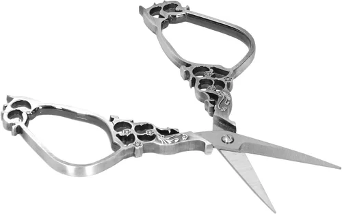 Vista 4 de DIY Sewing Scissors Embroidery Vintage Classical Needle Art Work Craft CollectionBronze (Silver)