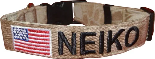 Vista 4 de Collares bordados personalizados para perros de 1 "con 1 logotipo Opción