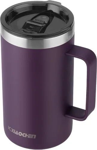 Vista 16 de KXIAOCHEN - Taza de café aislada de 20 onzas con tapa, taza de café de acero inoxidable, vaso de café de doble pared con aislamiento al vacío