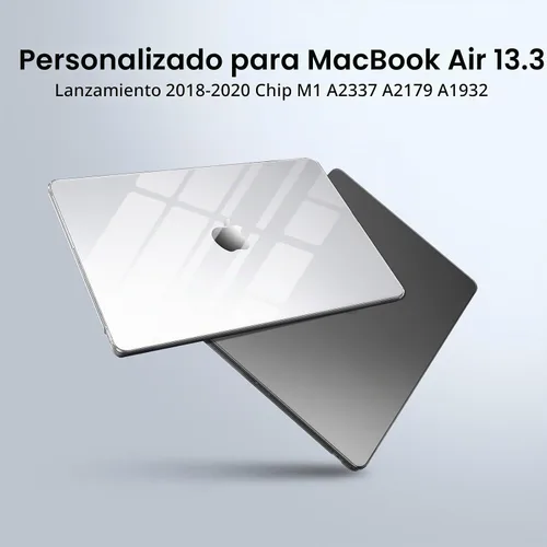 Vista 6 de EooCoo Funda rígida compatible con MacBook Air de 13.3 pulgadas M1 Chip 2021-2018 con pantalla Retina, funda protectora de plástico Air de 13.3