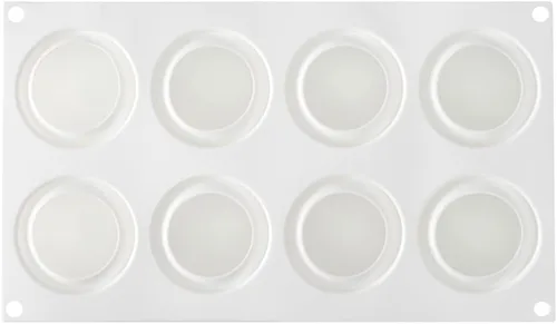 Vista 16 de Restaurantware -Molde de bola de 8 cavidades de pastelería, 1 molde de chocolate listo para horno - Molde de silicona blanca flexible, congelable