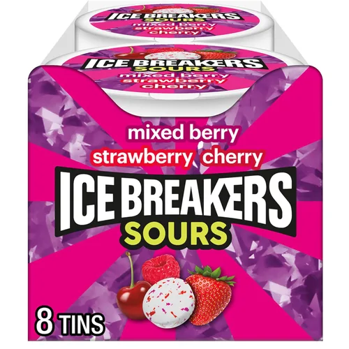 Vista 7 de ICE BREAKERS Sours - Latas de mentas sin azúcar con sabor a fruta surtida, 1.5 onzas (8 unidades)