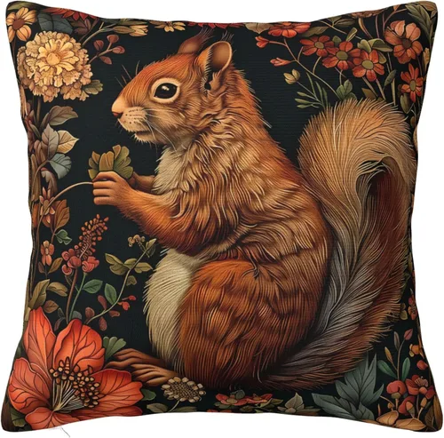 Vista 30 de Fundas de almohada William Morris diseño Strawberry Thief, fundas de almohada decorativas suaves para exteriores, fundas de almohada para decoración