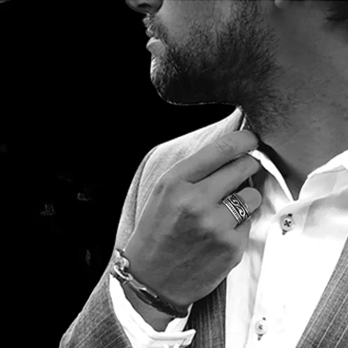 Vista 3 de Anillos de acero inoxidable para hombre vintage Biker banda celta ancha tamaño 7-15