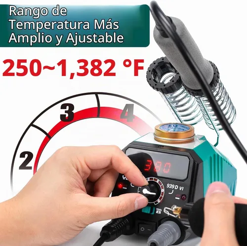 Vista 3 de Kit de combustión de madera de doble pluma YIHUA 939D-VI con pantalla digital con 20 puntas de alambre, pluma de combustión de madera desmontable, 2