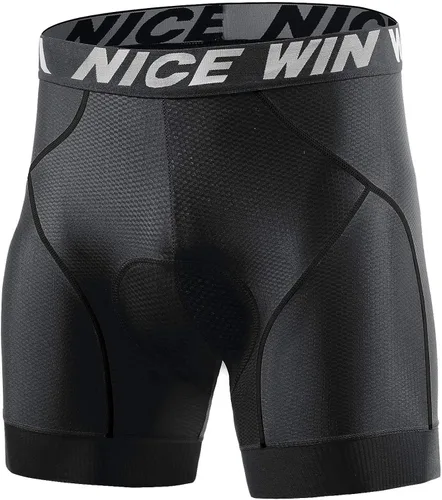 Vista 2 de NICEWIN Pantalones cortos de ciclismo acolchados en 4D para hombre, ropa interior antideslizante para ciclismo, ropa interior ancha para ciclismo