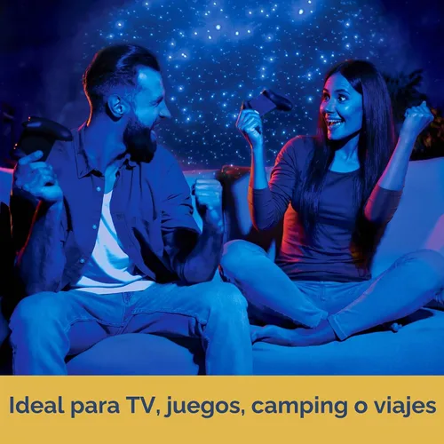 Vista 6 de KINDERLITE Proyector de galaxia, proyector de estrellas, luz LED animada de galaxia DreamLite, proyector de luz nocturna con control táctil