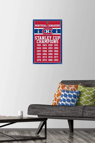 Vista 2 de NHL Montreal Canadiens Champions 13 - Póster de pared con pasadores