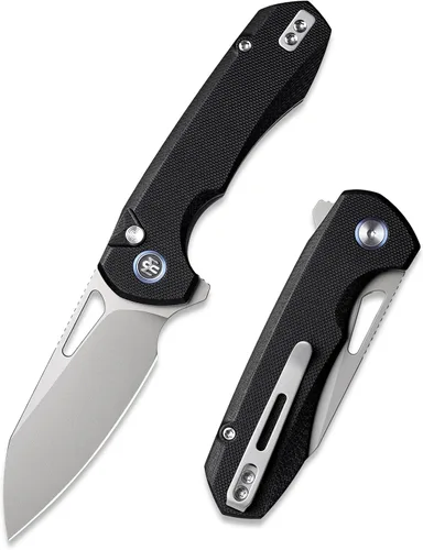 Vista 9 de RT-Camel - Cuchillo de bolsillo plegable, hoja de acero D2 de 3.1 pulgadas, mango G10 Dorado