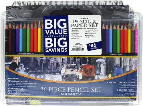 Vista 11 de PRO ART Paquete económico de papel para dibujar/boceto/encuadernado, multicolor