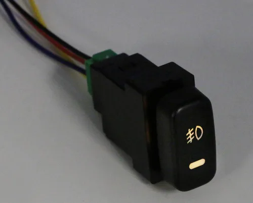 Vista 5 de iJDMTOY Interruptor de botón de 4 polos de 12 V estilo fábrica con luces indicadoras LED compatibles con luces antiniebla, DRL, barra de luz LED