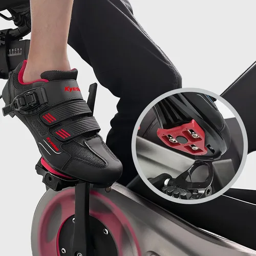 Vista 5 de Zapatos de ciclismo unisex compatibles con Peloton zapatos de bicicleta con clip para interiores Peleton Road Bike Riding Racing Zapatos de ciclismo