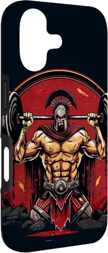 Vista 3 de Spartan - Funda para iPhone 17 con levantamiento de pesas, motivación para el gimnasio