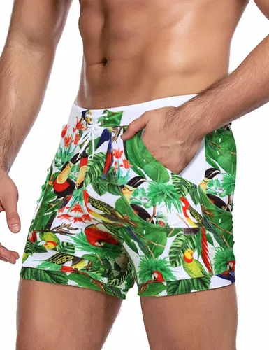 Vista 3 de COOFANDY Trajes de baño para hombre Slip de natación sexy Traje de baño de pierna cuadrada Traje de baño Short de natación Traje de baño