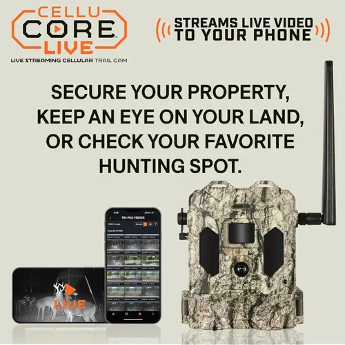 Vista 4 de Bushnell Cellucore Live Cellular Trail Camera, cámara de juego celular con conectividad dual SIM con transmisión en vivo de video e imágenes