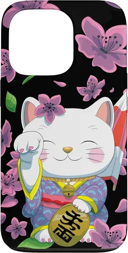 Vista 10 de Funda para iPhone 13 Pro Max Japanese Maneki Neko Lucky Cat