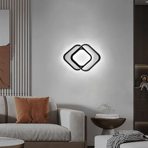 Vista 4 de Lámpara de techo moderna LED de montaje empotrado, lámpara de techo cuadrada de acrílico para sala de estar, comedor, estudio, villa, dormitorio