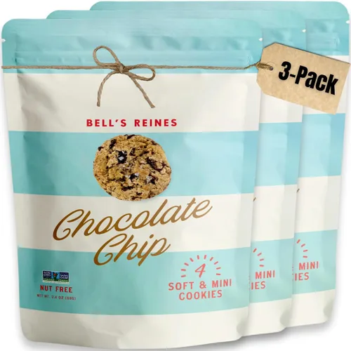 Vista 9 de Bell's Reines Galletas de mantequilla, lote pequeño gourmet suave, aperitivos saludables, paquetes de 4 galletas frescas de panadería, paquete de 3