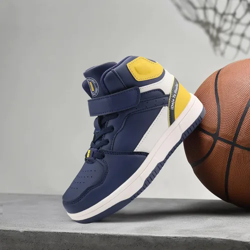 Vista 6 de brooman Zapatos de baloncesto para niños, tenis de caña alta para niñas, zapatos de escuela, zapatos deportivos para correr