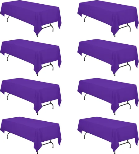 Vista 111 de BRILLMAX - Manteles para mesa rectangular de 6 pies, tela de lino de poliéster, lavable, para boda, recepción, banquete, fiesta de cumpleaños, 60 x