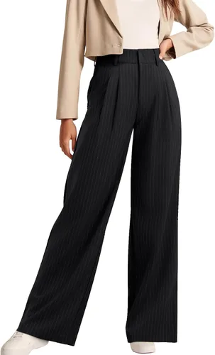 Vista 17 de NIMIN Pantalones de trabajo para mujer, trajes casuales de negocios