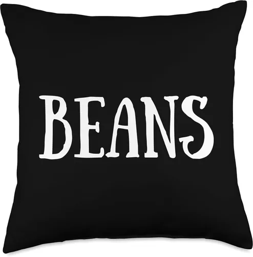 Vista 5 de Baked Beans Text Designs Beans - Almohada (16.0 x 16.0 in), multicolor