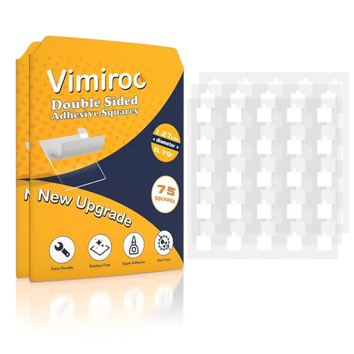 Vista 11 de vimiroo Puntos Adhesivos de Doble Cara de 0.5'', 75 Piezas de Masilla Adhesiva de Montaje Transparente, Masilla Adhesiva Impermeable Sin Residuos