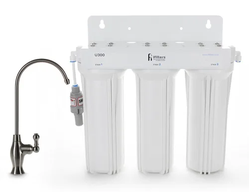 Vista 5 de iFilters Sistema de bebida debajo del fregadero de 4 etapas con regulador UV y agua