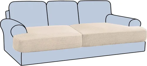 Vista 29 de H.VERSAILTEX Funda elástica para sillón con cojín en forma de T, fundas de cojín en T para sillón y sofá de sala de estar, funda para sofá, funda
